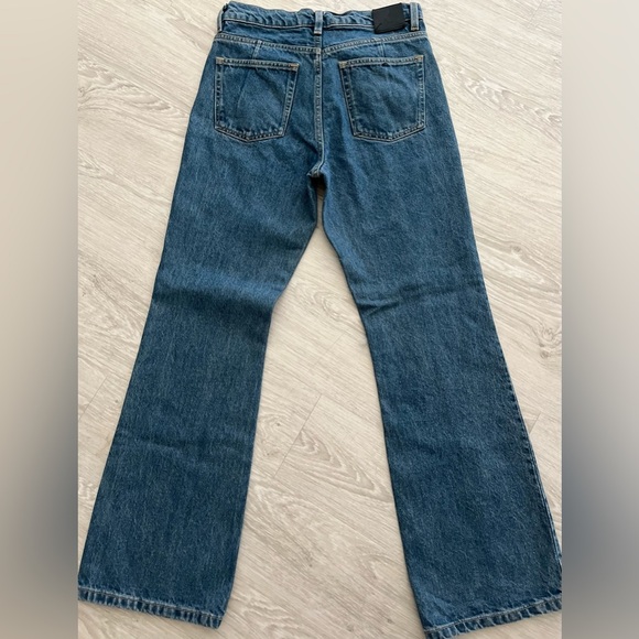 Jeans Massimo Dutti High Waist Stovepipe Seamed Front Med Wash 90s Style 29W - Picture 7 of 12